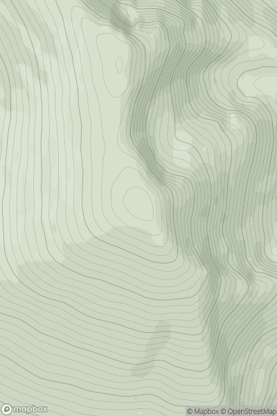 Thumbnail image for Beinn a' Chaorainn South Top [Loch Lochy to Loch Laggan] showing contour plot for surrounding peak